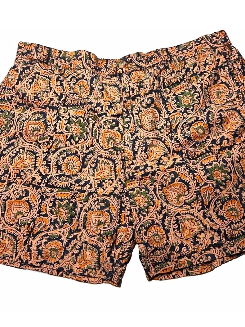 NWOT J. Press Men's Floral Swim Trunks 100% Cotton Mesh Lined Drawstring Shorts
